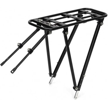 Bike Rear Rack Aluminum: Fits Most 26-29" No Disc Brake & Some Disc Brake Bikes (See The Image Gallery to Check Compatibility), 60lbs Capacity Bike Cargo Rack, Assembly